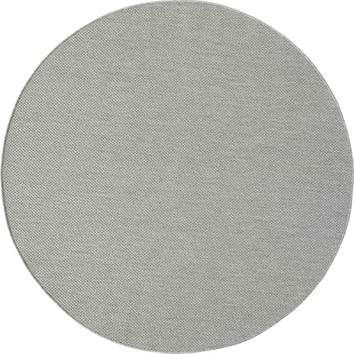Taracarpet Outdoor Teppich Wetterfest Wohnzimmer Balkon Küchenteppich Flachgewebe Sisaloptik Einfarbig Uni Silber grau 160x160 cm rund Taracarpet Outdoor Teppich Wetterfest Wohnzimmer Balkon Küchenteppich Flachgewebe Sisaloptik Einfarbig Uni Silber grau 160x160 cm rund von Taracarpet