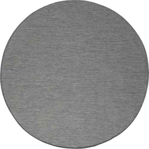 Taracarpet Outdoor Teppich Wetterfest Wohnzimmer Balkon Küchenteppich Flachgewebe Sisaloptik Einfarbig Uni anthrazit dunkelgrau 120x120 cm rund Taracarpet Outdoor Teppich Wetterfest Wohnzimmer Balkon Küchenteppich Flachgewebe Sisaloptik Einfarbig Uni anthrazit dunkelgrau 120x120 cm rund von Taracarpet