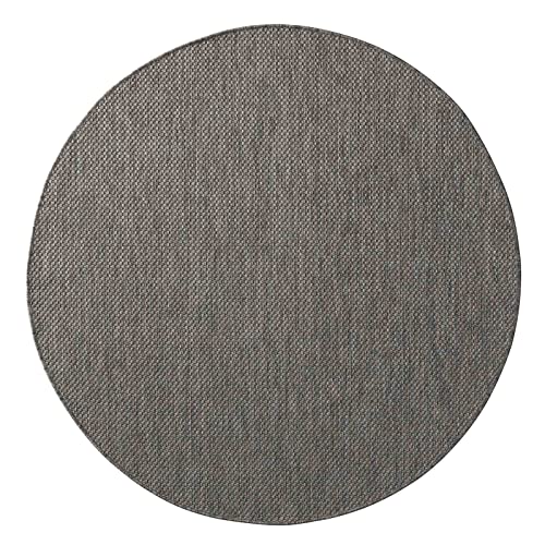 Taracarpet Outdoor Teppich Wetterfest Wohnzimmer Balkon Küchenteppich Flachgewebe Sisaloptik Einfarbig Uni anthrazit dunkelgrau 160x160 cm rund Taracarpet Outdoor Teppich Wetterfest Wohnzimmer Balkon Küchenteppich Flachgewebe Sisaloptik Einfarbig Uni anthrazit dunkelgrau 160x160 cm rund von Taracarpet