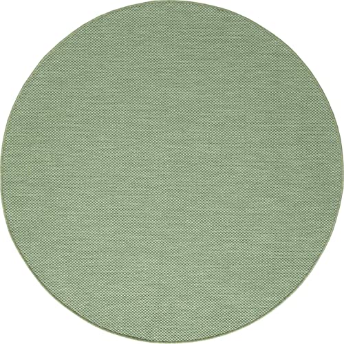 Taracarpet Outdoor Teppich Wetterfest Wohnzimmer Balkon Küchenteppich Flachgewebe Sisaloptik Einfarbig Uni grün 120x120 cm rund Taracarpet Outdoor Teppich Wetterfest Wohnzimmer Balkon Küchenteppich Flachgewebe Sisaloptik Einfarbig Uni grün 120x120 cm rund von Taracarpet