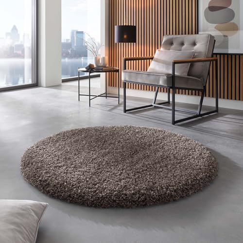 Taracarpet Shaggy Hochflor Langflor Teppich Twilight Luxus Qualität aus Belgien geeignet fürs Wohnzimmer Schlafzimmer und Kinderzimmer 7733 anthrazit 200x200 cm rund Taracarpet Shaggy Hochflor Langflor Teppich Twilight Luxus Qualität aus Belgien geeignet fürs Wohnzimmer Schlafzimmer und Kinderzimmer 7733 anthrazit 200x200 cm rund von Taracarpet