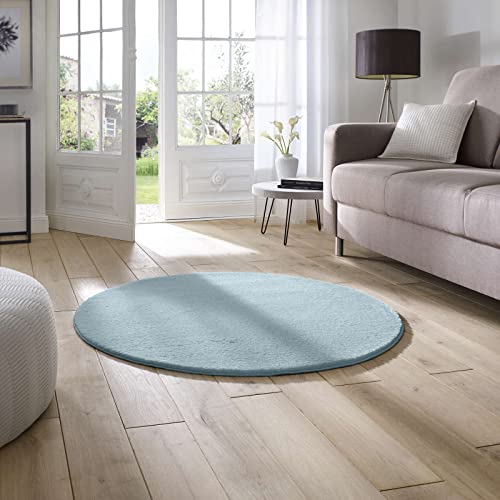 Taracarpet Supersoft kurzflor Teppich Fiona Wohnzimmer Schlafzimmer Kinderzimmer Flur Läufer waschbar rutschfest Uni hellblau 120 cm rund Taracarpet Supersoft kurzflor Teppich Fiona Wohnzimmer Schlafzimmer Kinderzimmer Flur Läufer waschbar rutschfest Uni hellblau 120 cm rund von Taracarpet