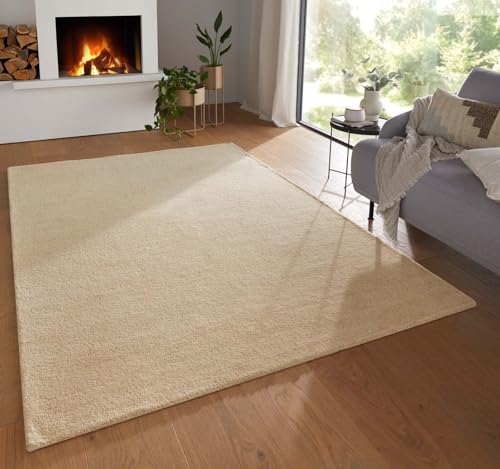 Taracarpet Teppich Georgia Gabbeh Loom Wollteppich strapazierfähiger Schurwollteppich fürs Wohnzimmer, Schlafzimmer und Esszimmer Creme 160x230 cm Taracarpet Teppich Georgia Gabbeh Loom Wollteppich strapazierfähiger Schurwollteppich fürs Wohnzimmer, Schlafzimmer und Esszimmer Creme 160x230 cm von Taracarpet