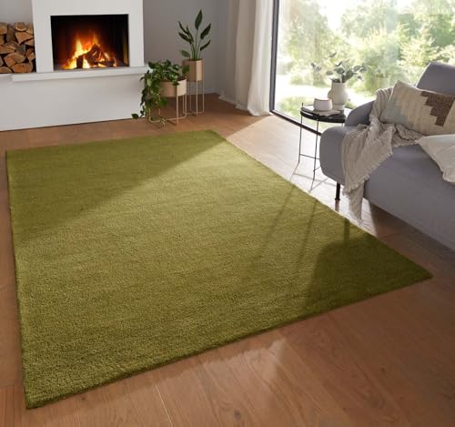 Taracarpet Teppich Georgia Gabbeh Loom Wollteppich strapazierfähiger Schurwollteppich fürs Wohnzimmer, Schlafzimmer und Esszimmer grün 130x190 cm Taracarpet Teppich Georgia Gabbeh Loom Wollteppich strapazierfähiger Schurwollteppich fürs Wohnzimmer, Schlafzimmer und Esszimmer grün 130x190 cm von Taracarpet