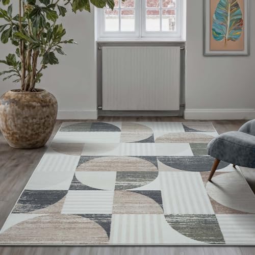 Taracarpet Teppich Kurzflorteppich, Wohnzimmerteppich aus Polyester im Retromuster absolut Modern fürs Wohnzimmer Schlafzimmer Kinderzimmer blau 200x290 cm Taracarpet Teppich Kurzflorteppich, Wohnzimmerteppich aus Polyester im Retromuster absolut Modern fürs Wohnzimmer Schlafzimmer Kinderzimmer blau 200x290 cm von Taracarpet