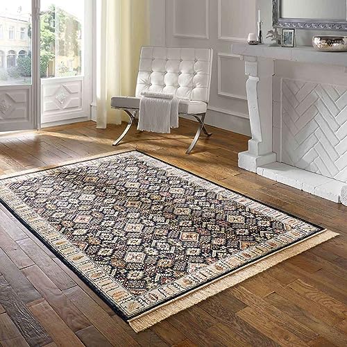 Taracarpet Teppich Palazzo Royal Lori blau 135x195 cm Kurzflor Orientteppich für Wohnzimmer Esszimmer und Schlafzimmer von Taracarpet