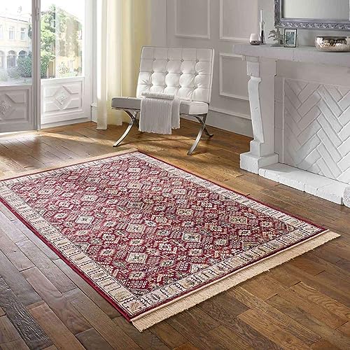 Taracarpet Teppich Palazzo Royal Lori rot 095x140 cm Kurzflor Orientteppich für Wohnzimmer Esszimmer und Schlafzimmer von Taracarpet