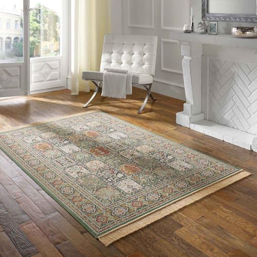 Taracarpet Teppich Palazzo Royal Vintage Felder Moud grün 195x300 cm Kurzflor Orientteppich für Wohnzimmer Esszimmer und Schlafzimmer Taracarpet Teppich Palazzo Royal Vintage Felder Moud grün 195x300 cm Kurzflor Orientteppich für Wohnzimmer Esszimmer und Schlafzimmer von Taracarpet