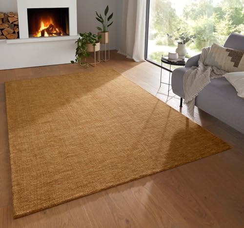 Taracarpet Teppich Vanessa Wool Gabbeh Loom Wollteppich strapazierfähiger Schurwollteppich fürs Wohnzimmer, Schlafzimmer und Esszimmer Caramel 080x150 cm von Taracarpet