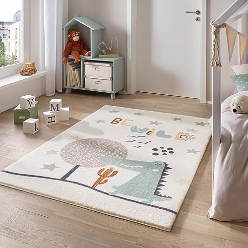 Taracarpet Teppich für das Kinderzimmer Kinderzimmerteppich und Jugendzimmerteppich Soft Kids kuschelig weich in verschiedenen Designs Be wild Dino 160x230 cm Taracarpet Teppich für das Kinderzimmer Kinderzimmerteppich und Jugendzimmerteppich Soft Kids kuschelig weich in verschiedenen Designs Be wild Dino 160x230 cm von Taracarpet