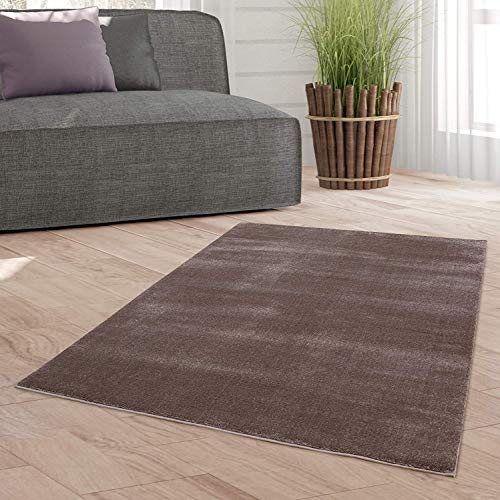 Taracarpet Weicher Kurzflor Designer Teppich modern für Wohnzimmer, Schlafzimmer, Kinderzimmer und Arbeitszimmer braun 250x250 cm von Taracarpet