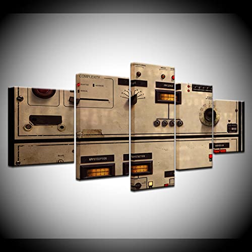 Targawerelax Leinwand-Wandkunst Leinwandmalerei Nine Inch Nails 5 Stück Wandkunstmalerei Modulare Tapeten Posterdruck Für Wohnzimmerdekoration 150x80cm von Targawerelax