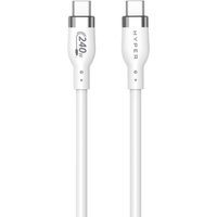Hyper® Silikon USB-C zu USB-C Ladekabel 1m (240W, Weiß) von Targus