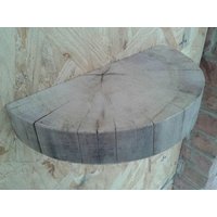 Log Scheibe Regal - Verwittert Grau Rand Pappel Auf Dicke Handgefertigte Halterung Log Scheibe Regal - Verwittert Grau Rand Pappel Auf Dicke Handgefertigte Halterung von TarheelCustomWood