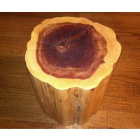 Red Cedar Stump Hocker Tisch Foto Requisite Blumenständer 11 " - 12" Durchmesser von TarheelCustomWood