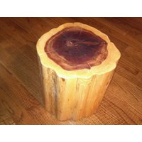 Red Cedar Stump Hocker Tisch Foto Requisite Blumenständer 9 " - 10" Durchmesser von TarheelCustomWood