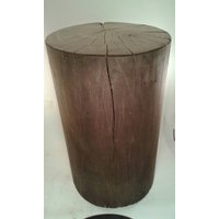 Rustikaler Pappel Stumpentisch Mit Schwarzem Nussbaum Fleck Nachttisch Sofatisch Stump Hocker - 7-8" Durchmesser Custom Heights Verfügbar von TarheelCustomWood