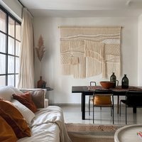 Boho Wohndekor Wandbehang, Wandbehang Aus Naturfaser, Einzigartiges Housewarming Geschenk, Abstrakte Makramee Kunst von TariTali