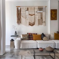 Extra Großer Makramee Wandteppich, Wandbehang, Strukturierter Boho Wandkunst, Wanddekor, Gewebte Kunst von TariTali