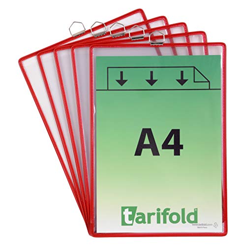 Tarifold A4 zum Aufhängen Pocket – Rot (5 Stück) von Tarifold