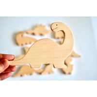Holz Dinosaurier Magnete 10Er Set Spielset von TarikWood