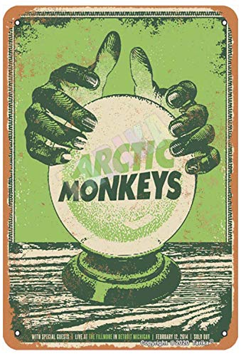 Arctic Monkeys Blechschild, 20,3 x 30,5 cm, Retro-Look, Dekoration für Zuhause, Küche, Badezimmer, Bauernhof, Garten, Garage, inspirierende Zitate von Tarika