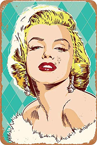 Marilyn Monroe mit blondem Haar, sexy Frauen, Blechdose, Retro-Look, 20 x 30 cm, Dekoration für Zuhause, Küche, Badezimmer, Bauernhof, Garten, Garage, inspirierende Zitate von Tarika