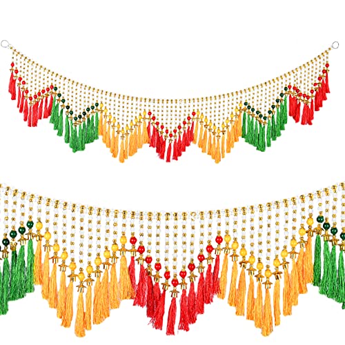 New Beads Toran Bandhanwar Door Wall Decorative Hanging for Festival Traditional Indian Home Office Temple Pooja Décor Decoration and Gifting Size- 40 inches New Beads Toran Bandhanwar Door Wall Decorative Hanging for Festival Traditional Indian Home Office Temple Pooja Décor Decoration and Gifting Size- 40 inches von Tarini Gallery