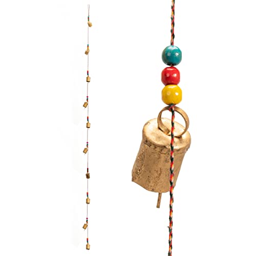 Tarini Gallery Rustic Vintage Bell Hanging String for Home Decor Wall Door Window Decoration Garden and Outdoor Handmade Cowbells Gifting (10 Bells on 1 String) von Tarini Gallery