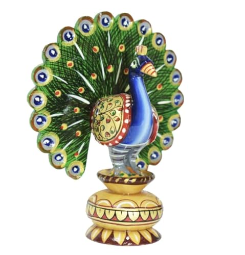Wooden Hancrafted Traditional Indian Rajasthani Home Decor Decoration Table Décor Showpiece & Gifting (Dancing Peacock) von Tarini Gallery