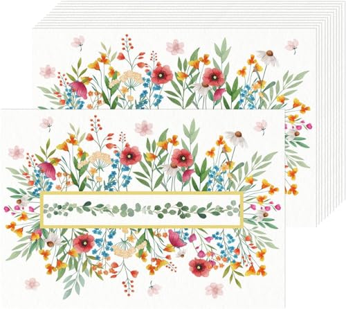 Floral Papier Platzsets 50 Stück Blumen Papier Tischsets Blume Einweg Platzsets 40x28 cm Papiertischsets Frühlings Sommer Deko für Esstisch, Hochzeit, Party von Tarklanda