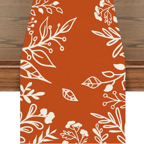 Orange Blätter Herbst Tischläufer Herbstlicher Läufer Herbstdeko Herbstlaub Tischdeko für Drinnen Draußen Herbstfeste Wohnkultur Geburtstag Erntedankfest Thanksgiving Party 40 x 140cm Orange Blätter Herbst Tischläufer Herbstlicher Läufer Herbstdeko Herbstlaub Tischdeko für Drinnen Draußen Herbstfeste Wohnkultur Geburtstag Erntedankfest Thanksgiving Party 40 x 140cm von Tarklanda