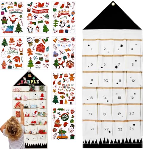Adventskalender zum Befüllen, Weihnachten Kalender Befüllbar, Adventskalender 2024, Christmas Adventskalender, Stoff-Adventskalender Mit 24 Taschen,adventskalender zum Aufhängen Adventskalender zum Befüllen, Weihnachten Kalender Befüllbar, Adventskalender 2024, Christmas Adventskalender, Stoff-Adventskalender Mit 24 Taschen,adventskalender zum Aufhängen von Tarocat