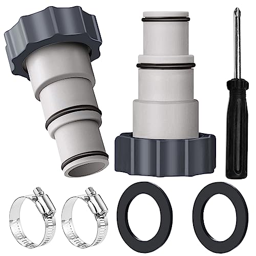 Tarocat Pool Adapter A, 2 Stück Adapter A für Intex Pool, Poolschlauch Adapter mit Innengewinde, Ersatz Schlauchadapter für Pumpen, Ersatz Schlauchadapter von Tarocat