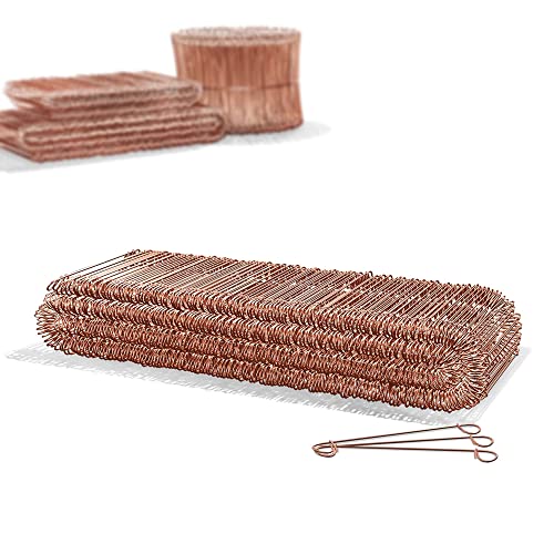 Heimfleiss® Rödeldraht Betonbindedraht 1,0 x 100-160 mm (500 Stk.) - verkupferter Bindedraht in 250, 500 & 1000er Bündel - Ösendraht Drilldraht für Drillapparat & Rödelzange - Drahtsackverschlüsse von Heimfleiss