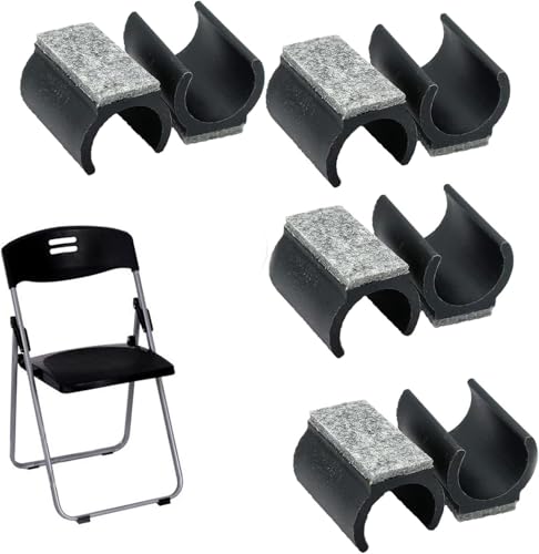 Tarqite 16 Stück Stuhlgleiter Freischwinger mit Filz, 25mm Filzgleiter für Freischwinger, U-förmige Geräuscharmer Schutz Klemmschalengleiter für Hartholzböden Fliesen von Tarqite