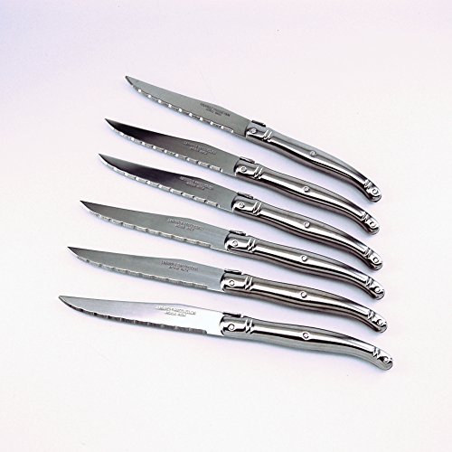 Laguiole Production - 436480 - Set mit 6 Steakmesser - Metall Griff - Edelstahl von Laguiole Production