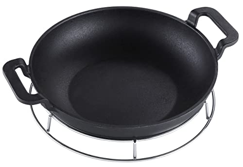 Tarrington House BBQ Grill Wok, Ø 30 x 7 cm, Gusseisen, schwarz von Tarrington House