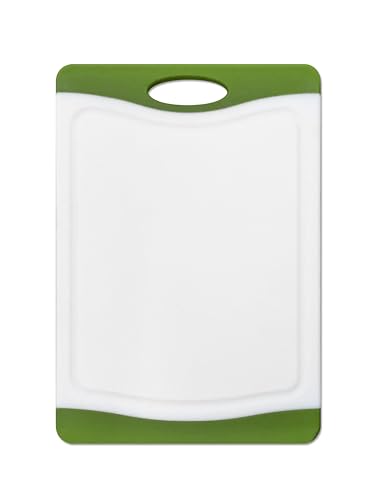 Tarrington House Schneidebrett, Kunststoff, rutschfeste Kanten, weiß/grün (S) von Tarrington House