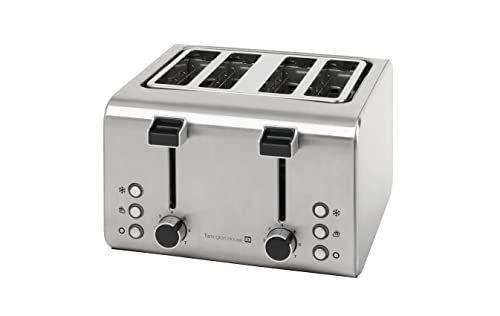 Tarrington House TA4170N Toaster für 4 Scheiben | 1600 W | Auftau-, Aufback- und Unterbrechungsfunktion | Krümelfach | Einstellbarer Bräunungsgrad | Kabelaufbewahrung | Betriebskontrollleuchte von Tarrington House