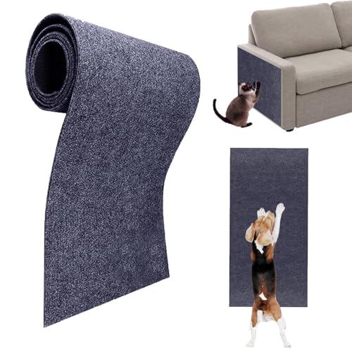 Tarwanear Kratzmatte Katze,Wand Selbstklebend Kratzschutz,Kratzmatte Katze Sofa,Katze Kratzteppich Ecke,katzenkratzwand,DIY Climbing Cat Scratcher(Dunkelblau,M-30x100CM) von Tarwanear