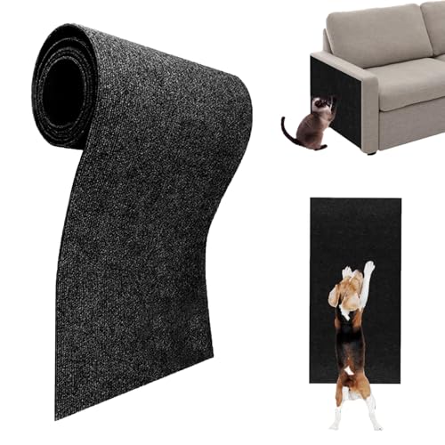 Tarwanear Kratzmatte Katze,Wand Selbstklebend Kratzschutz,Kratzmatte Katze Sofa,Katze Kratzteppich Ecke,katzenkratzwand,DIY Climbing Cat Scratcher(Schwarz,M-30x100CM) von Tarwanear