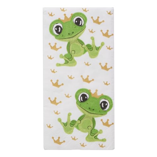10 Taschentücher Frosch Froschkönig Kindergeburtstag 22x21 cm von Taschentücher bedruckt