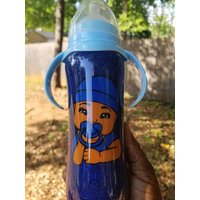Hogg Customized Glittered Edelstahl Baby Junge Flasche von TashasKre8tiveCorner
