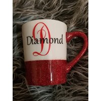 Maßgeschneiderte Glittered 14Oz Becher Mit Monogramm. Wählen Sie Den Farbglitzer, Möchten von TashasKre8tiveCorner