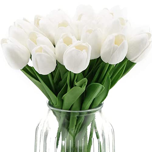 10 Stück Künstliche Tulpen, Künstliche Blumen Gefälschte Blume Realistischem Touch Tulpen Blumen Blumendekoration Tulpen Blumensträuße für Hochzeitsstrauß Valentinstag Geburtstag Muttertag Home Deko von Tashce