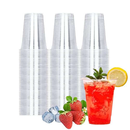 TashiBox Ice Coffee Cups To Go 16 Ounce, 100 Cups farblos von TashiBox