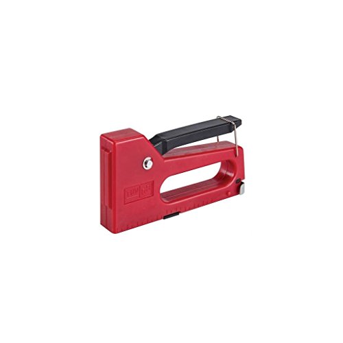 Task 944989 Pistole und 100 Heftklammern, 4-8 mm, Rot, 1 Stück von Task