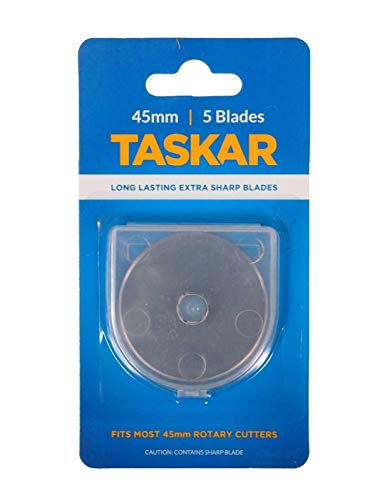 Taskar Ersatzklingen für Rollschneider, 5 Stück, 45 mm, geeignet für Olfa von Taskar