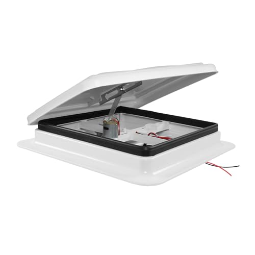Lüftungsdachfenster für Wohnmobile, Dachlüfter 12V Dachventilator Campervan, Einlass-/Auslass, Wohnmobil-Dachfenster mit Insektenschutznetz und Edelstahl-Stützstange für Reisemobil/Wohnwagen/Caravan von Tasofac